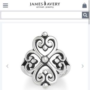James Avery adorned hearts ring